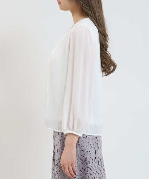 「TRUDEA」 長袖ブラウス MEDIUM ブラック レディース_画像9