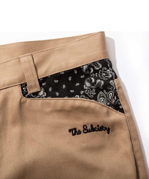 サブサエティ SUBCIETY ワークパンツ チノパン ボトムス ペイズリー柄 Subciety チノパン WORK PANTS-PAISLEY- メンズ : ZOZOTOWN