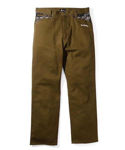 サブサエティ SUBCIETY ワークパンツ チノパン ボトムス ペイズリー柄 Subciety チノパン WORK PANTS-PAISLEY- メンズ : ZOZOTOWN