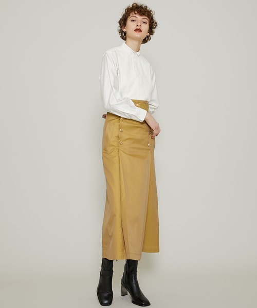CINOH チノ　リネンロングスカート 麻　ベージュ セール】WRAP SKIRT（スカート）｜CINOH（チノ）のファッション
