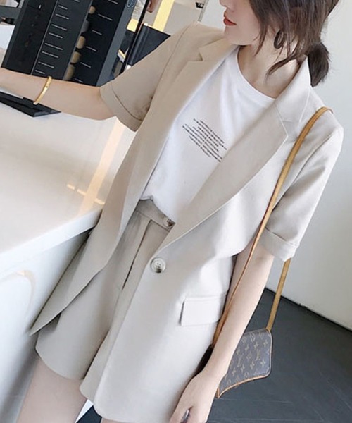 セットアップ ジャケット ショートパンツ2点セットアップ 限定タイムセール