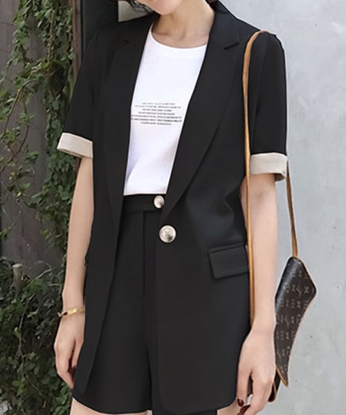 セットアップ ジャケット ショートパンツ2点セットアップ クリアランスsale 期間限定