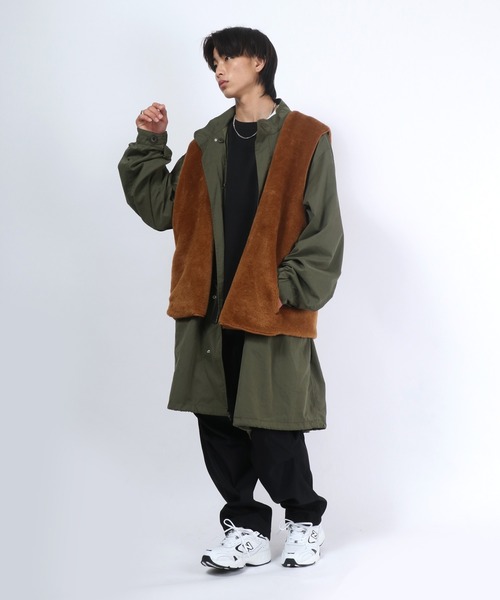 新品未使用　異素材MIX ジレ　ラビットファー　ミドル丈 Re:EDIT ベスト ジレ 「2025AW PRE ORDER」「販売枚数1.4万枚