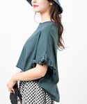 tシャツ 半袖 フリルスリーブワイドT レディースの詳細画像5