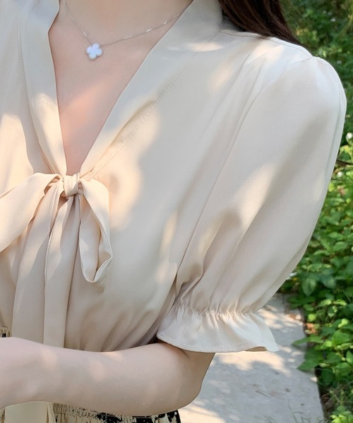 DAY CLOSET ワンピース レディース 花柄ボウタイセットアップ風
