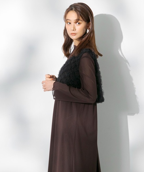 kaene お呼ばれドレス kaene ドレス 「kaene」アシンメトリービスチェセットドレス