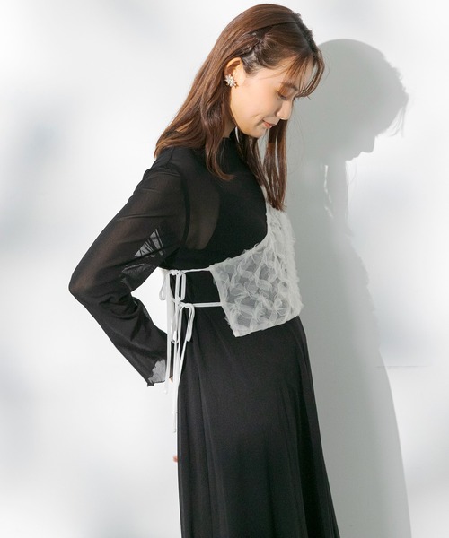 kaene ビスチェ付きワンピース kaene 2way ビスチェセット ワンピース - メルカリ