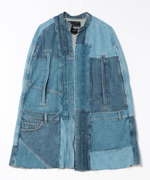 Desigual ✨️完売品✨️フロント刺繍入りレディースフードポンチョ フロント刺繍入りレディースフードポンチョ | デシグアル