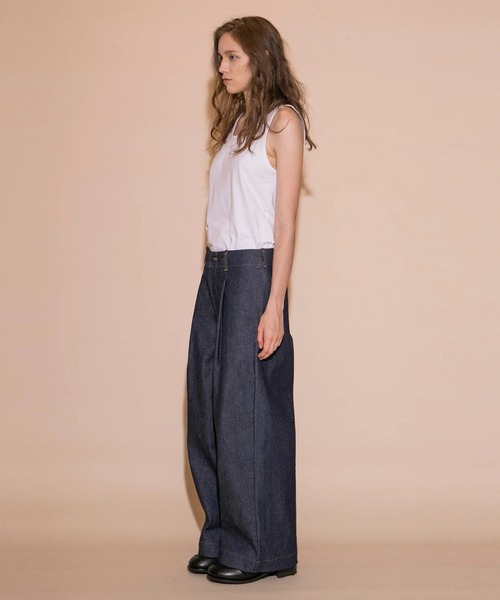 メンズ パンツ デニム ジーンズ 「my beautiful landlet」RIGID DENIM TUCK WIDE PANTS｜zozo｜19