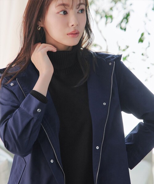 tocca トッカ ☆ 洗える マウンテンパーカー ブルゾン ネイビー 6 TOCCA（トッカ） ブルゾン アウター SURVE SHORT ブルゾン レディース
