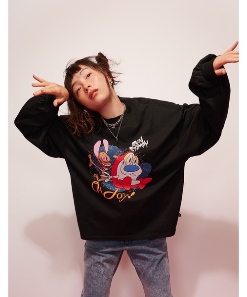 【稀少】Ren and Stimpy スウェット Lサイズ LittleSunnyBite Ren & Stimpy long tee 新品