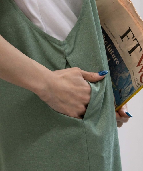 NAVY（ファッション） サロペット オーバーオール NAVY 麻ライク