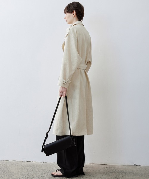tageechita トレンチコート コート 「tageechita」リネン混 ダブル