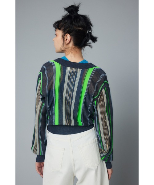 SEARS ストライプ カーディガン POST JUNK / 60's SEARS ストライプ モヘアカーディガン [M]