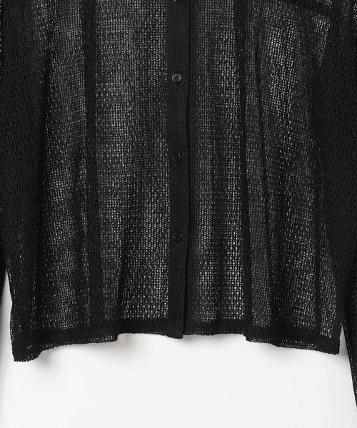 ブラウス シャツ メッシュクロップドトップス レディース BAYFLOW ブラウス シャツ メッシュクロップドシャツ レディース