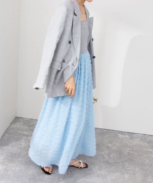 NOLLEY'S ワンピース 2WAYカットジャガードドッキングワンピース