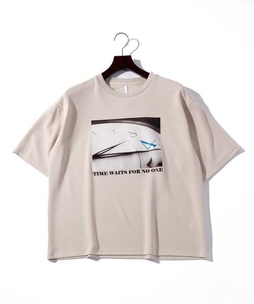 見取り図ディスカバリーチャンネル ビッグシルエットホワイトTシャツLサイズ THISIS tシャツ ビッグシルエット ダンボールニット 転写