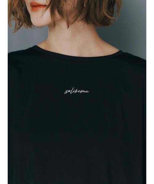 YECCA VECCA tシャツ 裾ドロストデザインロゴTee レディース