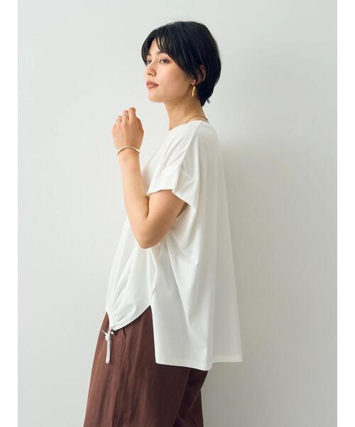 YECCA VECCA tシャツ 裾ドロストデザインロゴTee レディース