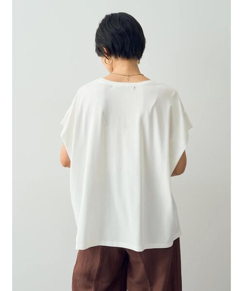YECCA VECCA tシャツ 裾ドロストデザインロゴTee レディース