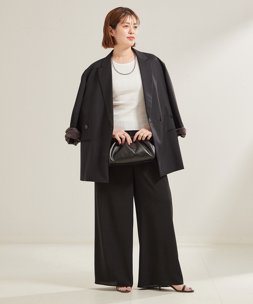 plage コート アウター SOFT WOOL ダブル ジャケット レディース