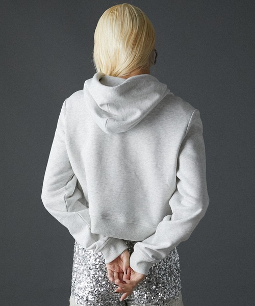 PRANK PROJECT / プランクプロジェクト | Angola Knit Hoodie パーカー | F | グレー | レディース PRANK PROJECT（プランクプロジェクト） パーカー ダブルジップ