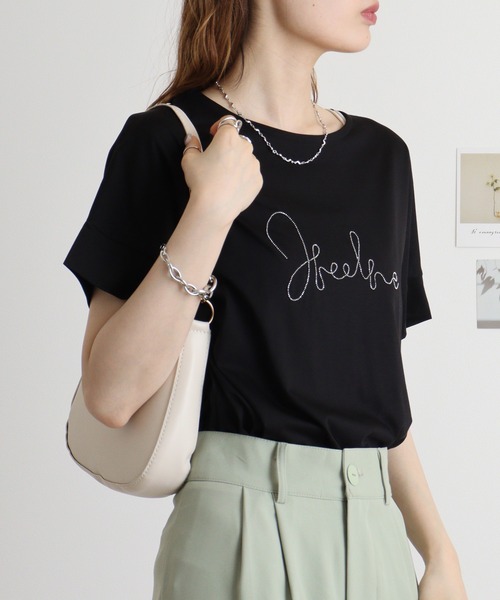 tシャツ Anna Nicola ボールチェーンロゴチュニック レディース Anna Nicola tシャツ ボールチェーンロゴチュニック レディース