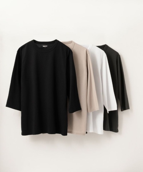 tシャツ 「ベーシック」クルーネック7分袖Tシャツ メンズ レディース | NAVY（ファッション） | 10