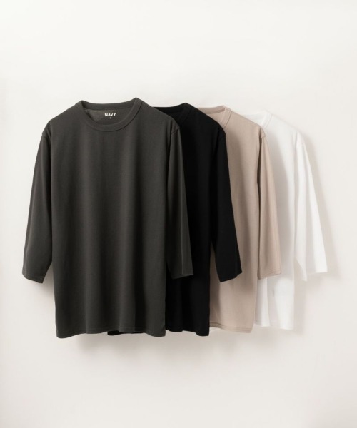 tシャツ 「ベーシック」クルーネック7分袖Tシャツ メンズ レディース | NAVY（ファッション） | 11