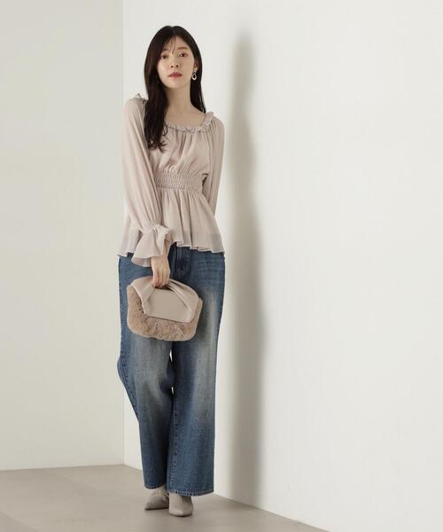 PROPORTION BODY DRESSING ブラウス シャツ 楊柳ギャザー