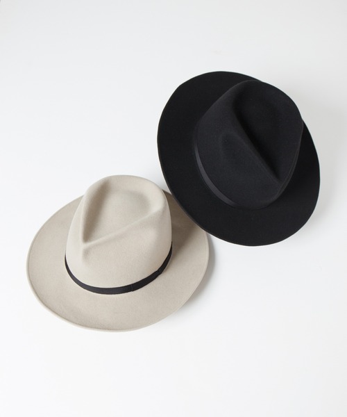 帽子 ハット Tear Drop Fur Wool Fedora Hat / ティアドロップウールファー帽体ハット メンズ レディース | RACAL | 03