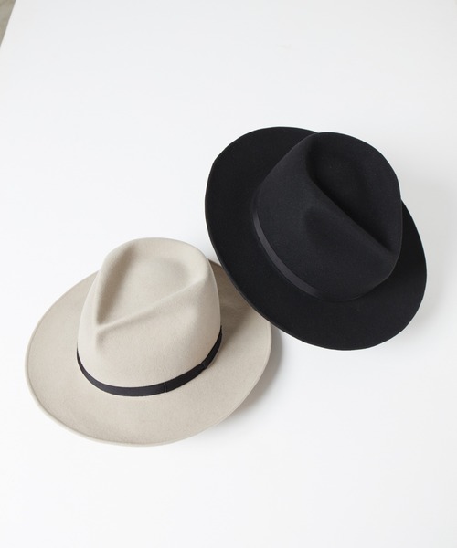 帽子 ハット Tear Drop Fur Wool Fedora Hat / ティアドロップウールファー帽体ハット メンズ レディース | RACAL | 04