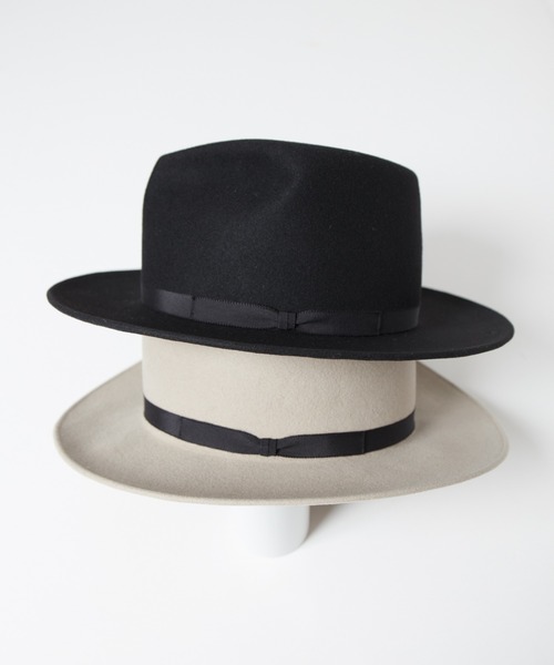 帽子 ハット Tear Drop Fur Wool Fedora Hat / ティアドロップウールファー帽体ハット メンズ レディース | RACAL | 05