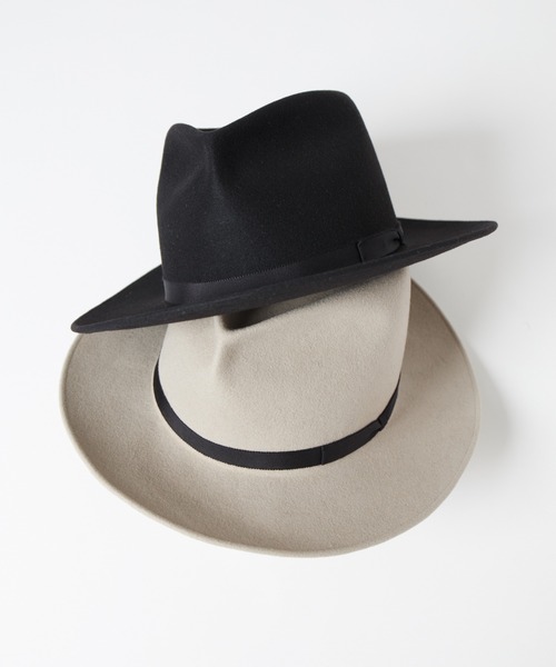帽子 ハット Tear Drop Fur Wool Fedora Hat / ティアドロップウールファー帽体ハット メンズ レディース | RACAL | 06