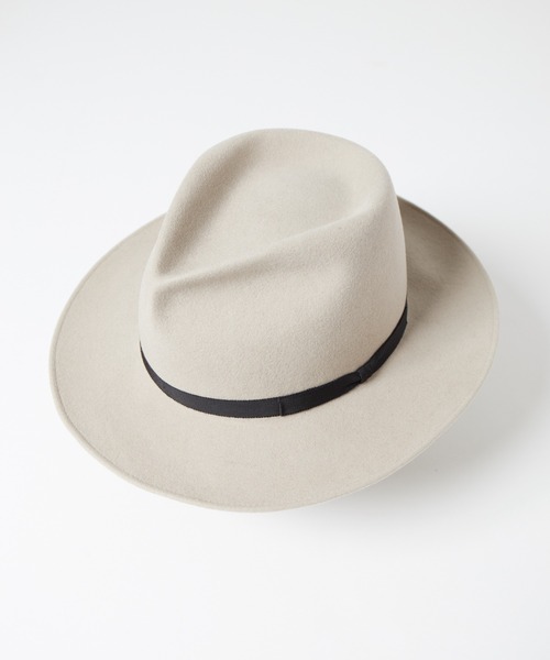 帽子 ハット Tear Drop Fur Wool Fedora Hat / ティアドロップウールファー帽体ハット メンズ レディース | RACAL | 08