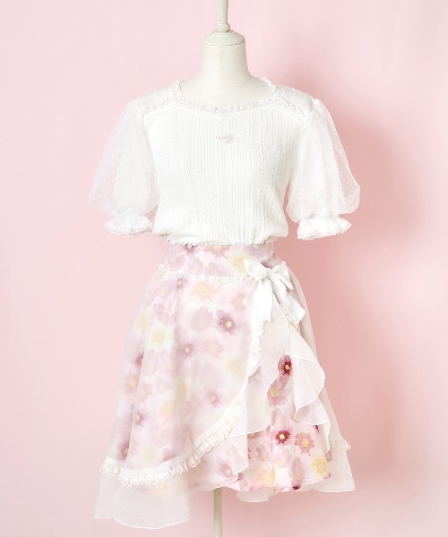 ニット セーター 愛しのmellfy tulle puffトップス レディース セール】愛しのmellfy tulle puffトップス（ニット/セーター