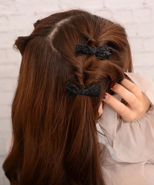 ...accessories mau...coratali ヘアクリップ float】ミニリボン ミニヘアクリップ【16個セット/6色展開