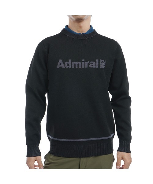Admiral ゴルフセーター Admiral Golf セーター ニット フラッグロゴ クルーネック