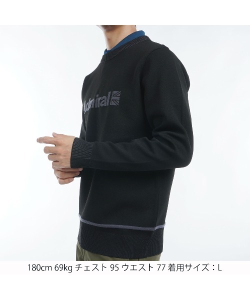 アドミラル　メンズ　ニット 楽天市場】アドミラルゴルフ 長袖 ロゴジャガード クルーネック