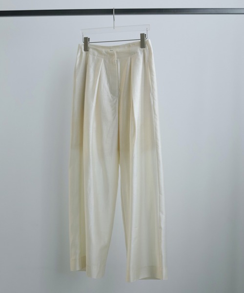 anuke（アンヌーク） ワイドパンツ スラックス パンツ Sheer Tuck