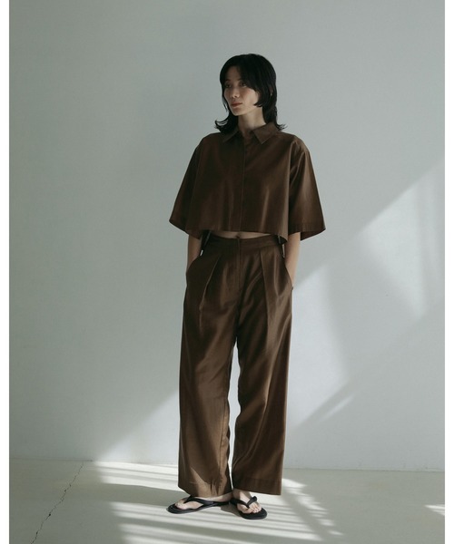 anuke sheer tuck pants アンヌーク anuke スラックス パンツ Sheer Tuck Pants レディース