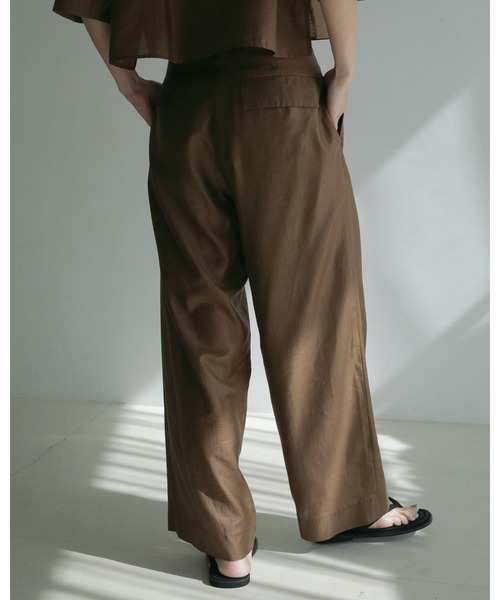 anuke スラックス パンツ Sheer Tuck Pants レディース : ZOZOTOWN