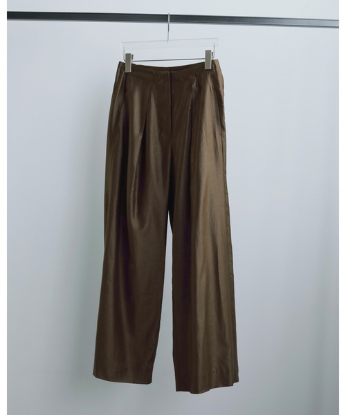 anuke スラックス パンツ Sheer Tuck Pants レディース