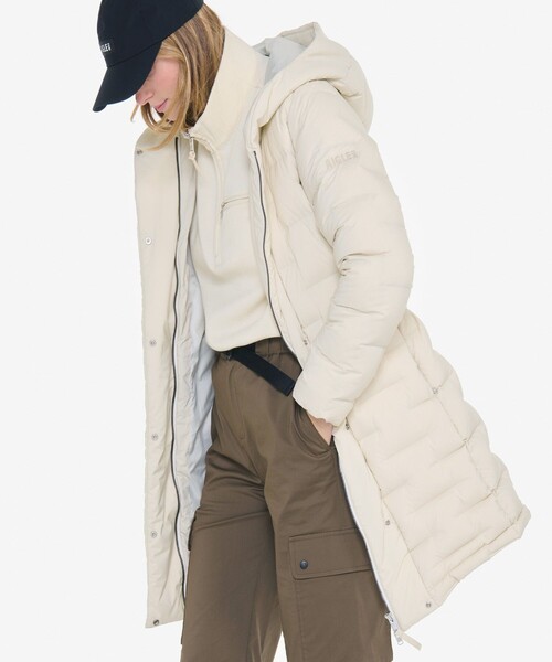 セール✨AIGLEエーグルウインドストッパー・リアルファー付きダウンモッズコート AIGLE ダウンコート ダウンジャケット GORE-TEX WINDSTOPPER