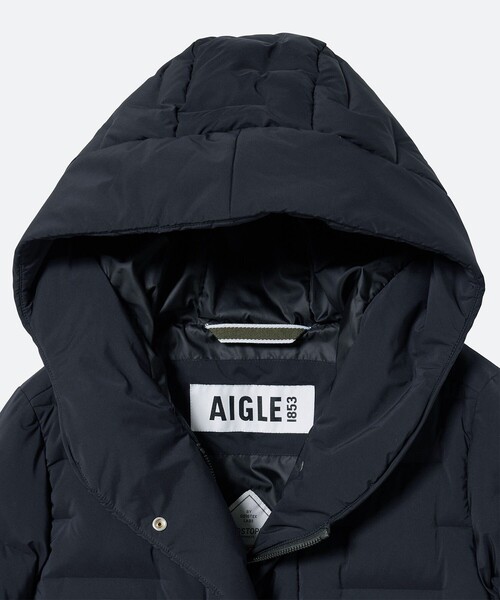 AIGLE　エーグル　メンズダウンコート　GORE-TEX　Mサイズ メンズ ゴアテックス フーデッドダウンジャケット ZBHAQ13