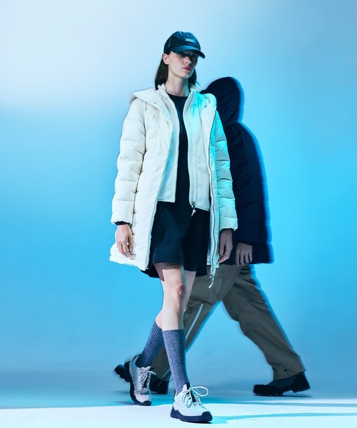 AIGLE ダウンコート　ブルーグレーMサイズ AIGLE ダウンコート ダウンジャケット GORE-TEX WINDSTOPPER