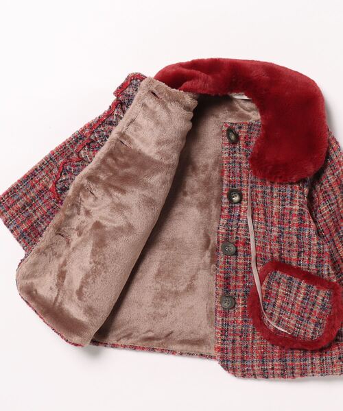 sense of wonder ダウン アウター ティペットつきラメツイードコート