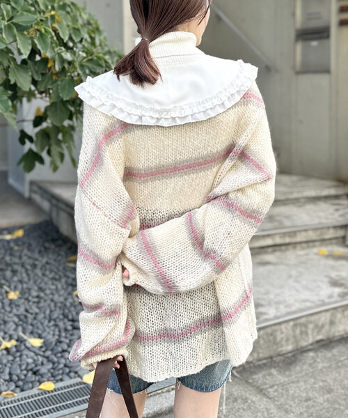 w closet（ダブルクローゼット） ニット セーター 「3色展開」ボーダー
