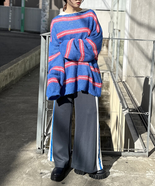 w closet（ダブルクローゼット） ニット セーター 「3色展開」ボーダー