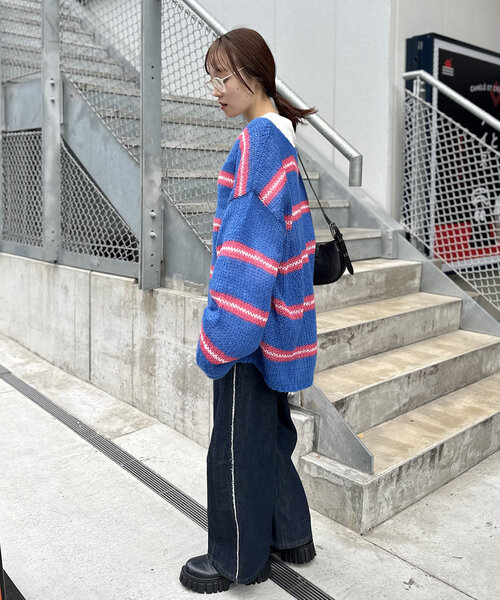 w closet（ダブルクローゼット） ニット セーター 「3色展開」ボーダー